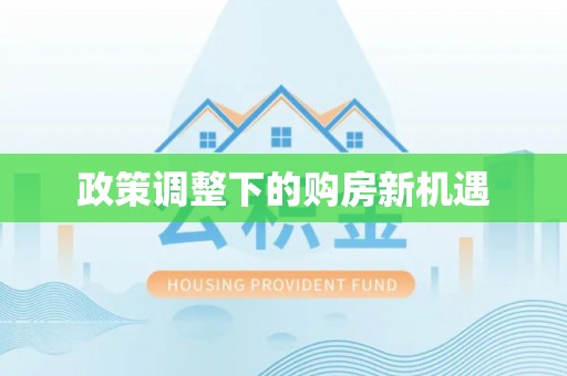 大通政策调整下的购房新机遇