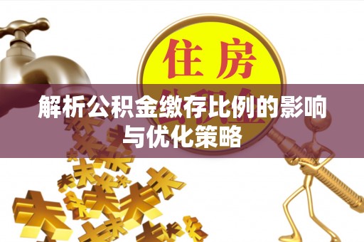 大通解析公积金缴存比例的影响与优化策略