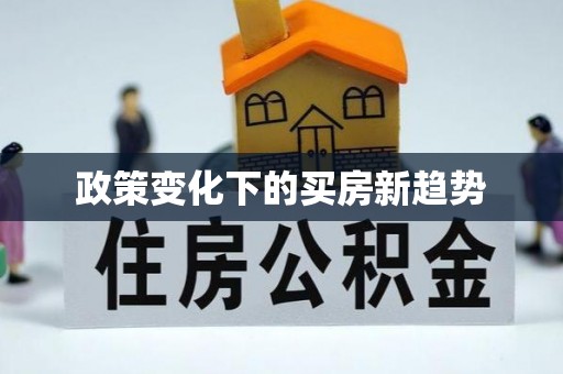 大通政策变化下的买房新趋势