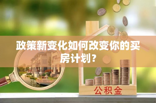 大通政策新变化如何改变你的买房计划？