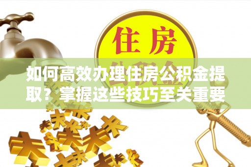 大通如何高效办理住房公积金提取？掌握这些技巧至关重要