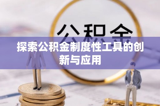 大通探索公积金制度性工具的创新与应用