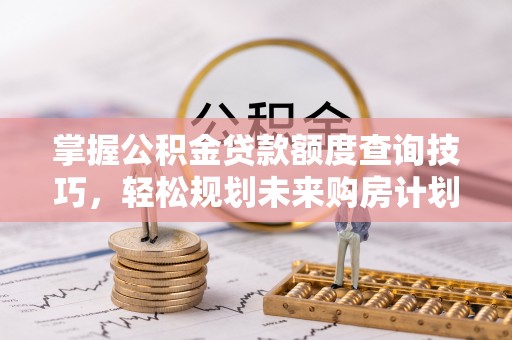 大通掌握公积金贷款额度查询技巧，轻松规划未来购房计划