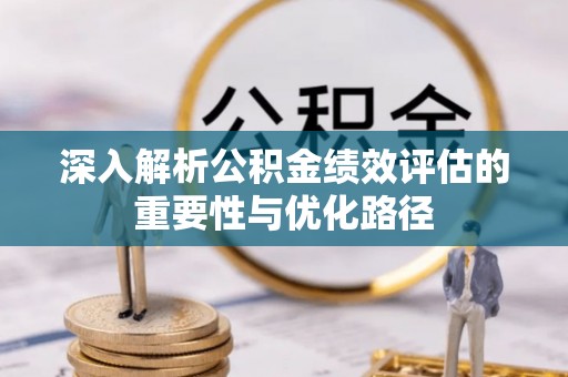 大通深入解析公积金绩效评估的重要性与优化路径