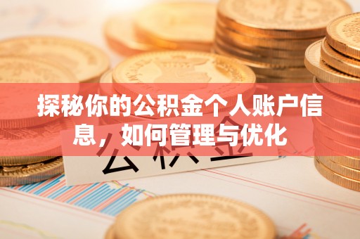 大通探秘你的公积金个人账户信息，如何管理与优化