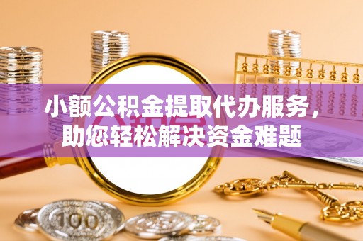 大通小额公积金提取代办服务，助您轻松解决资金难题
