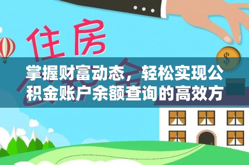大通掌握财富动态，轻松实现公积金账户余额查询的高效方法