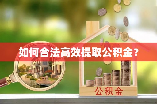 大通如何合法高效提取公积金？