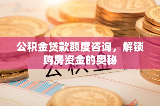 大通公积金贷款额度咨询，解锁购房资金的奥秘