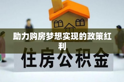 大通助力购房梦想实现的政策红利