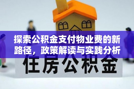 大通探索公积金支付物业费的新路径，政策解读与实践分析