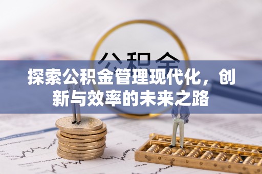 大通探索公积金管理现代化，创新与效率的未来之路
