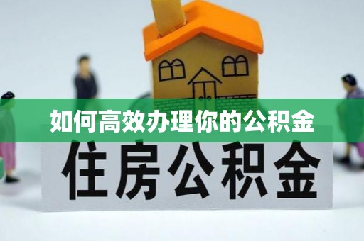 大通如何高效办理你的公积金