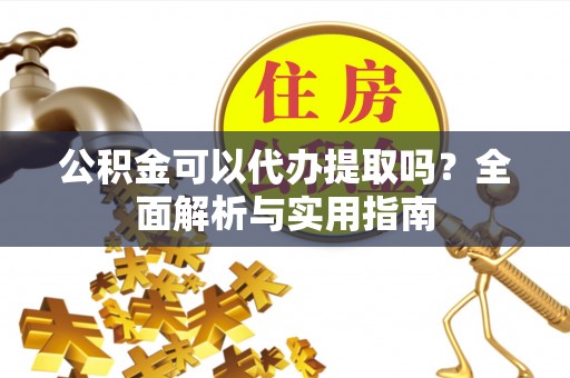 大通公积金可以代办提取吗？全面解析与实用指南
