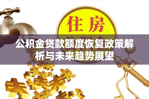 大通公积金贷款额度恢复政策解析与未来趋势展望