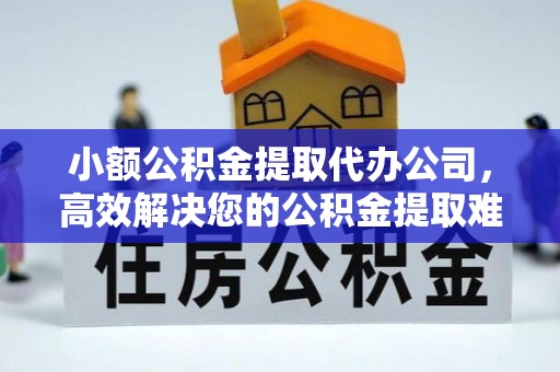 大通小额公积金提取代办公司，高效解决您的公积金提取难题