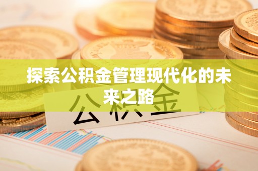 大通探索公积金管理现代化的未来之路
