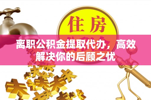 大通离职公积金提取代办，高效解决你的后顾之忧