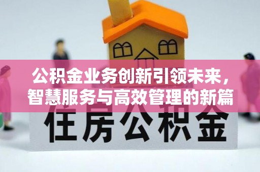 大通公积金业务创新引领未来，智慧服务与高效管理的新篇章