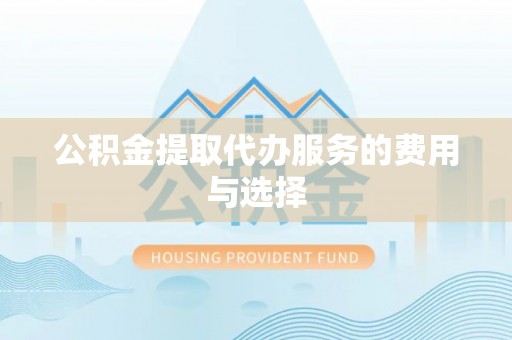 大通公积金提取代办服务的费用与选择