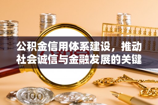 大通公积金信用体系建设，推动社会诚信与金融发展的关键桥梁